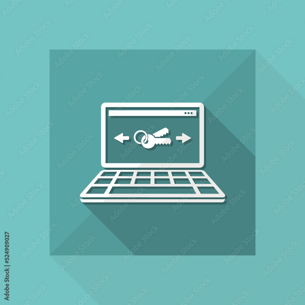 Secure transfer data - Flat minimal icon Secure transfer data - Flat minimal icon
