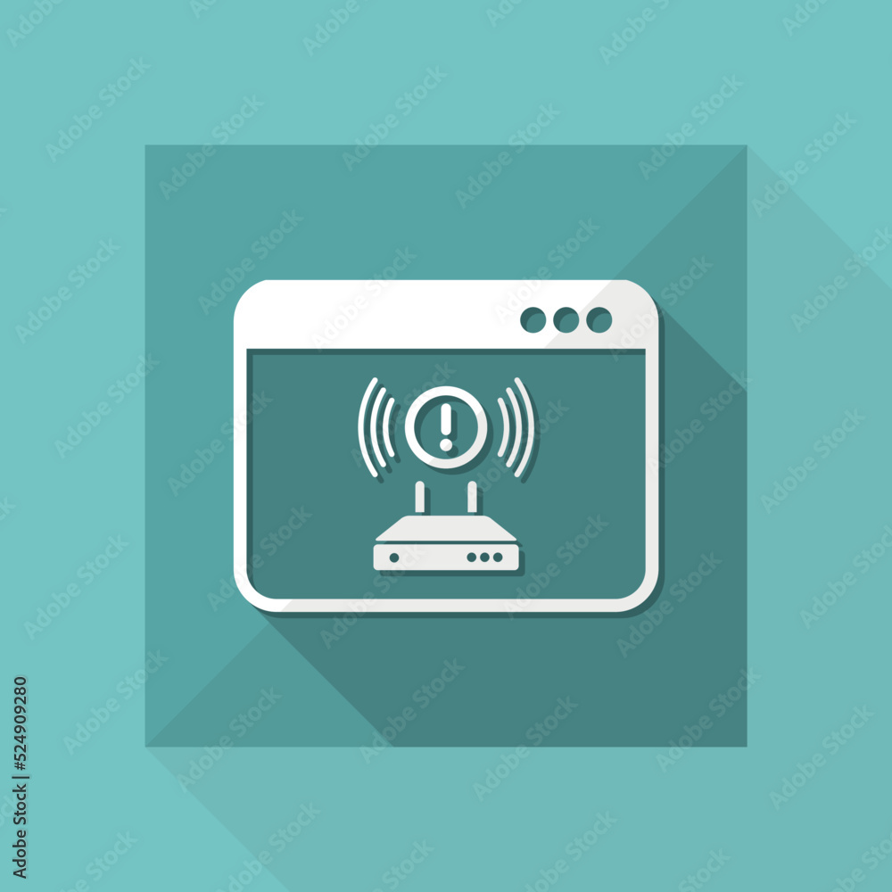 Router alert error - Vector flat minimal icon Router alert error - Vector flat minimal icon