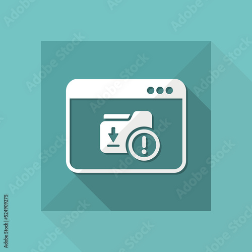 Download alert window - Vector flat minimal icon