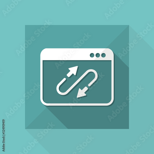 Cable connection setting - Vector flat minimal icon