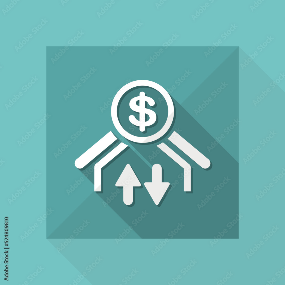 Money transfer icon - Dollars Money transfer icon - Dollars