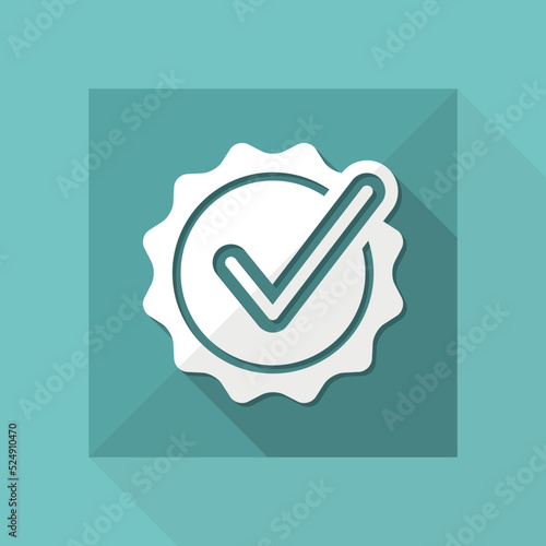 Checking quality symbol icon