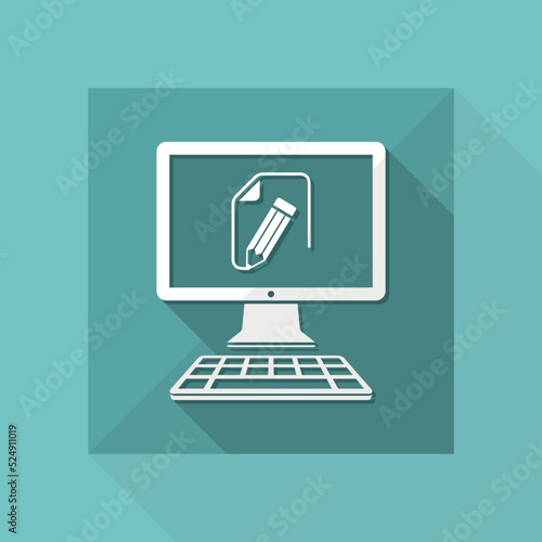 Customized document project - Vector flat icon
