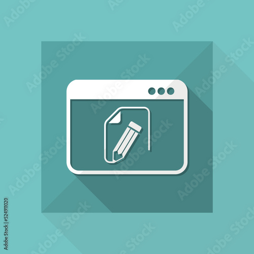 Customized document project - Vector flat icon