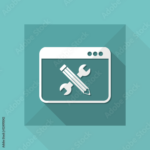 Wrench and pencil - Project vector icon