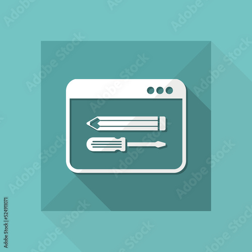 Custom assistance web services - Vector icon