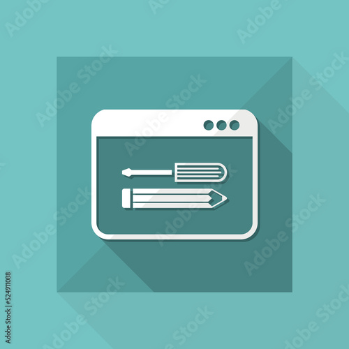 Web assistance services - Vector flat icon