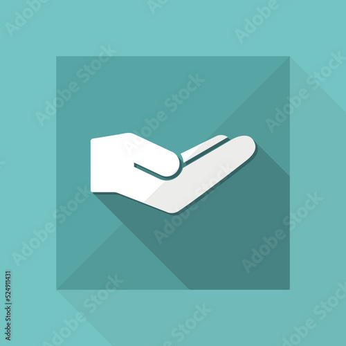 Hand in gesture of charity