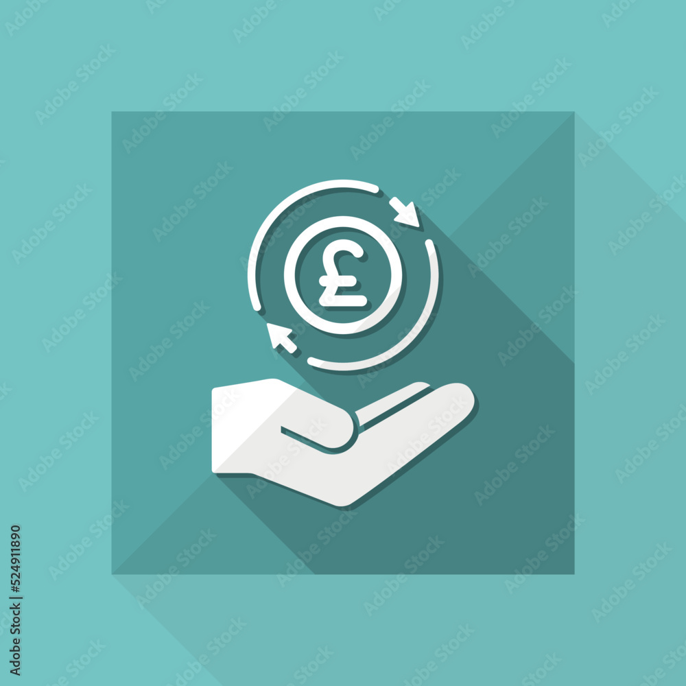 Money transfer service - Pound - Minimal icon Money transfer service - Pound - Minimal icon