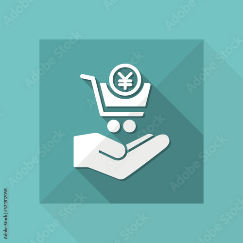 Minimal modern shopping icon - Yen