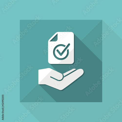 Checked document - Minimal vector icon