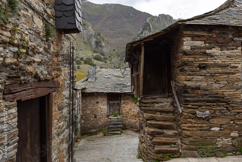 Peñalba de Santiago, León, Castilla y León, Spain. Typical village in the mountains in Spain