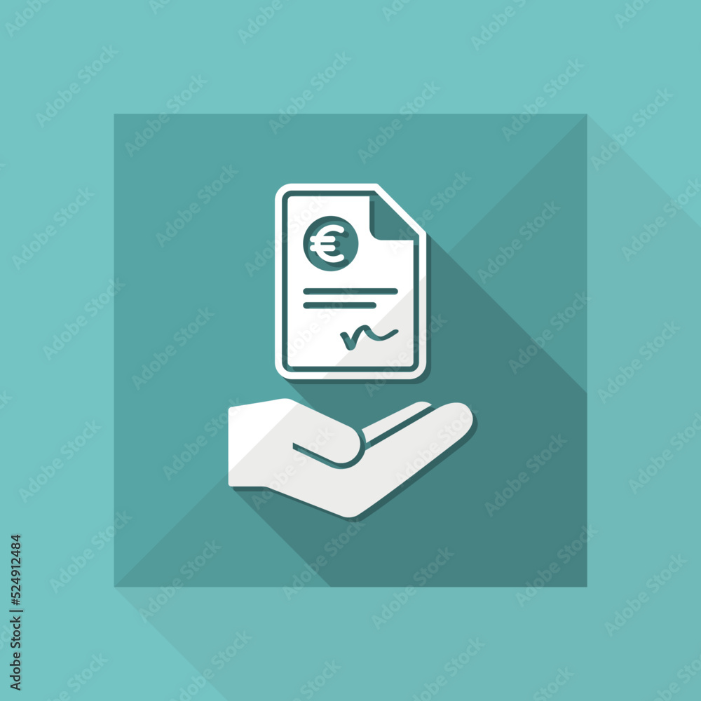 Payment document - Euro - Vector icon Payment document - Euro - Vector icon
