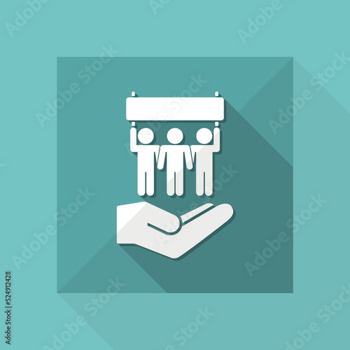 Group of demonstrators - Minimal icon