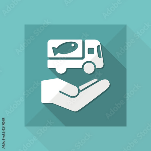 Food delivery service - Vector web icon