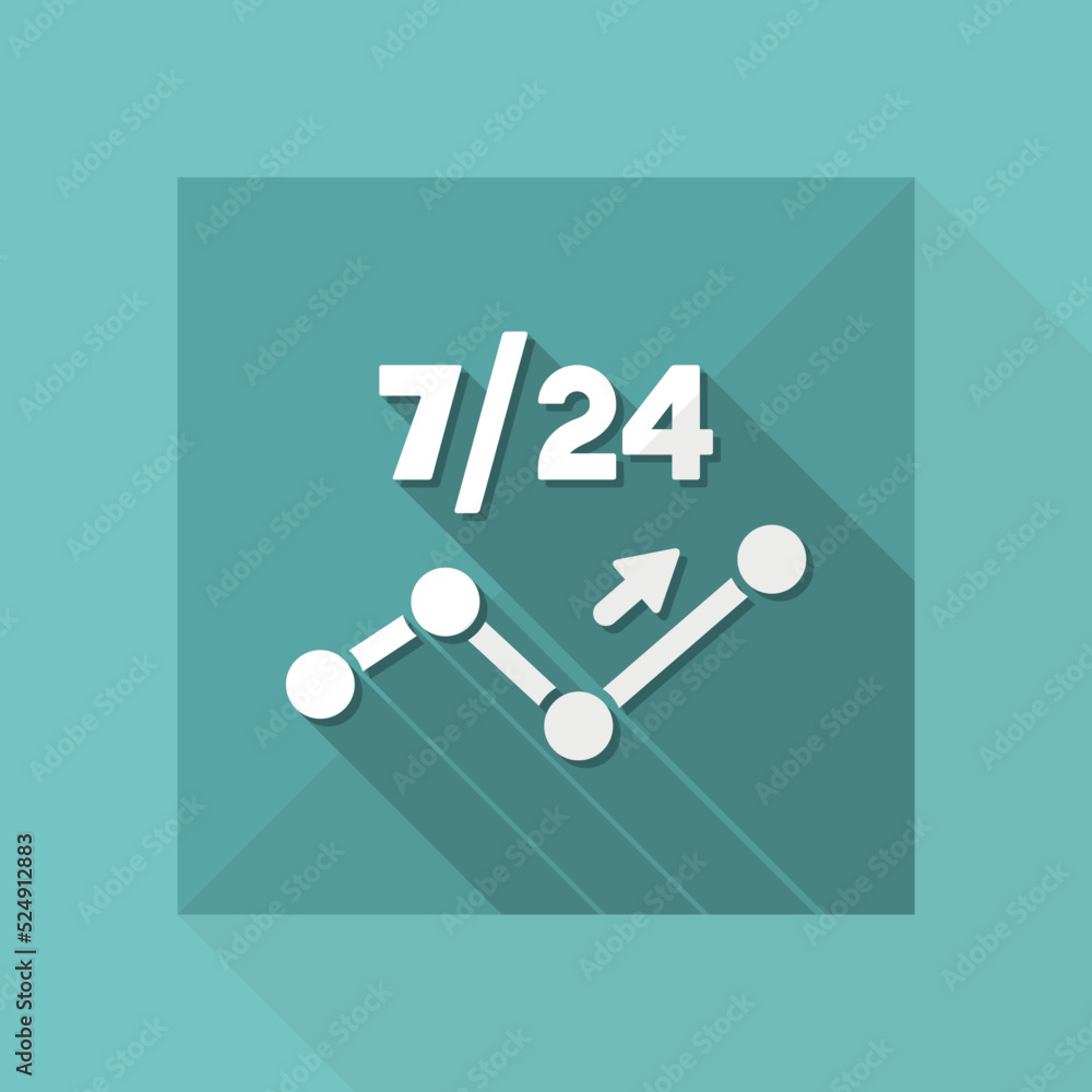 Data report services 24/7 - Vector web icon Data report services 24/7 - Vector web icon