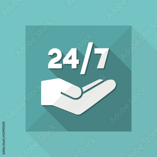 Steady services 24/7 - Vector web icon