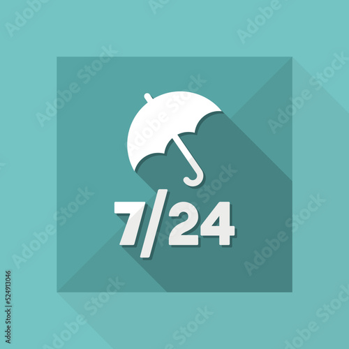 Steady protection services 24/7 - Vector web icon