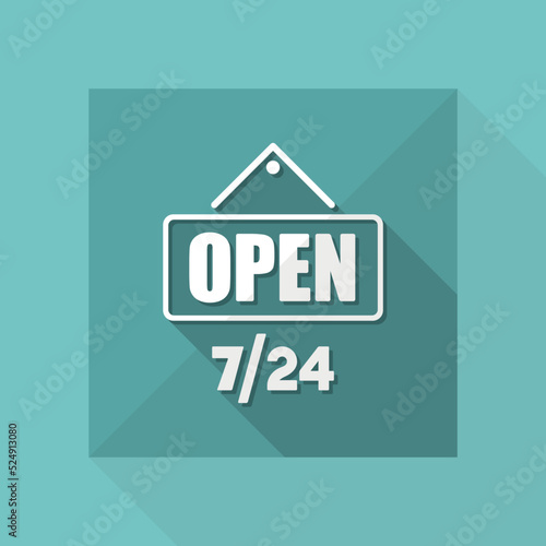 Store open 7/24 - Vector web icon