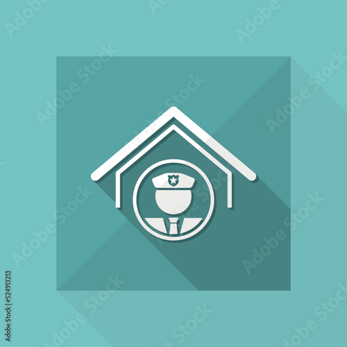 Police and security service - Vector web icon