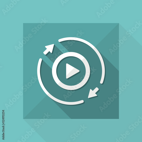 Steady multimedia services 24/7 - Vector web icon