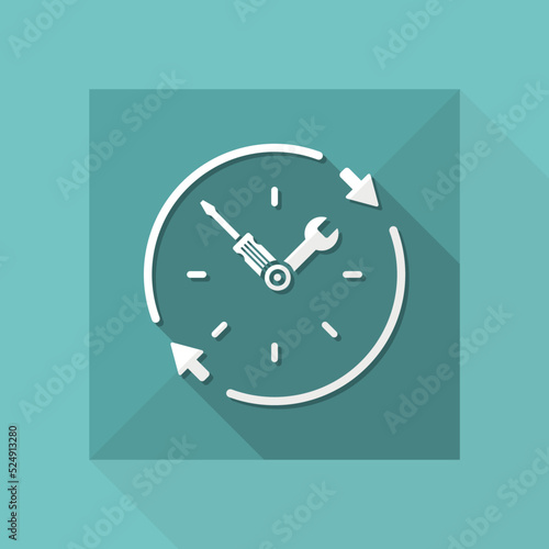 Full time technical assistance services - Vector web icon