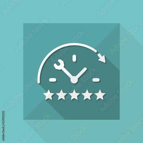 Full time technical assistance services - Vector web icon