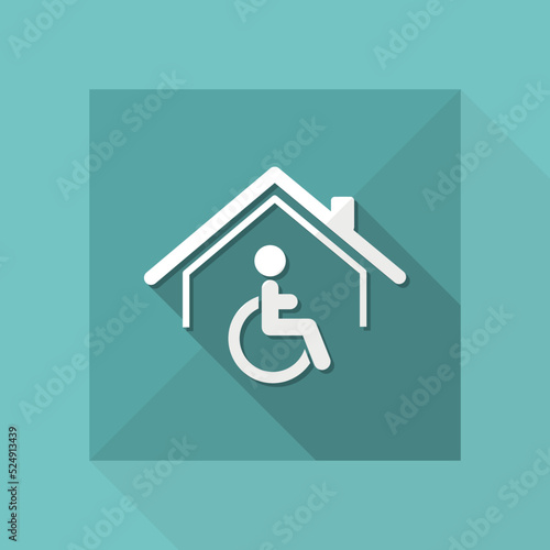 Residential handicap assistance - Vector web icon