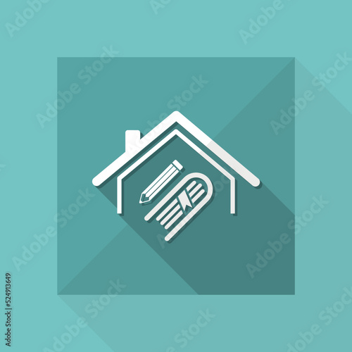 Library or school concept - Vector web icon