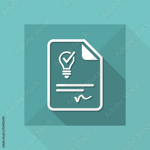 Contract for electricity service - Vector web icon