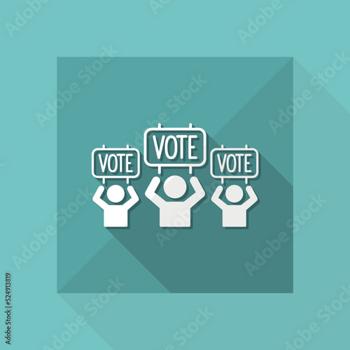 Electoral supporters - Vector web icon