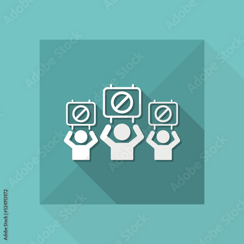 Protest for the stop - Vector web icon