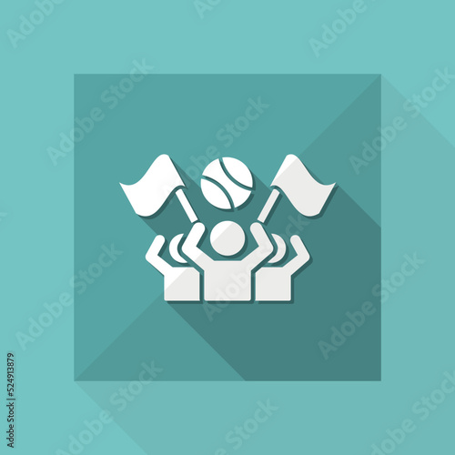 Sport supporters - Crowd of fans - Vector web icon