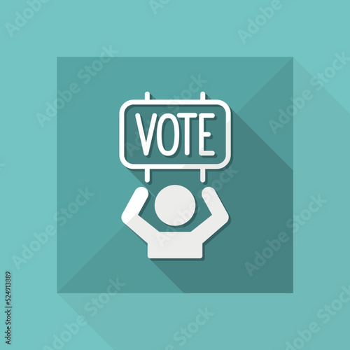 Electoral supporters - Vector web icon