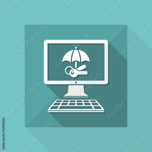 Protected access - Vector web icon