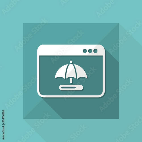 Secure download - Vector flat icon