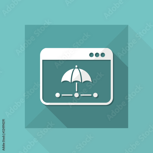 Network security - Vector web icon