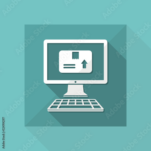 Delivery internet service - Vector flat icon