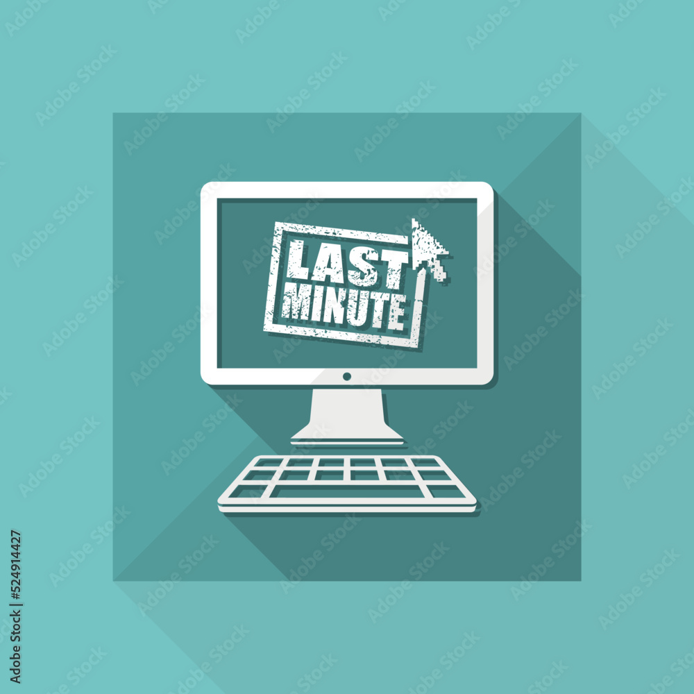 Last minute web grunge stamp link button - Vector flat icon Last minute web grunge stamp link button - Vector flat icon