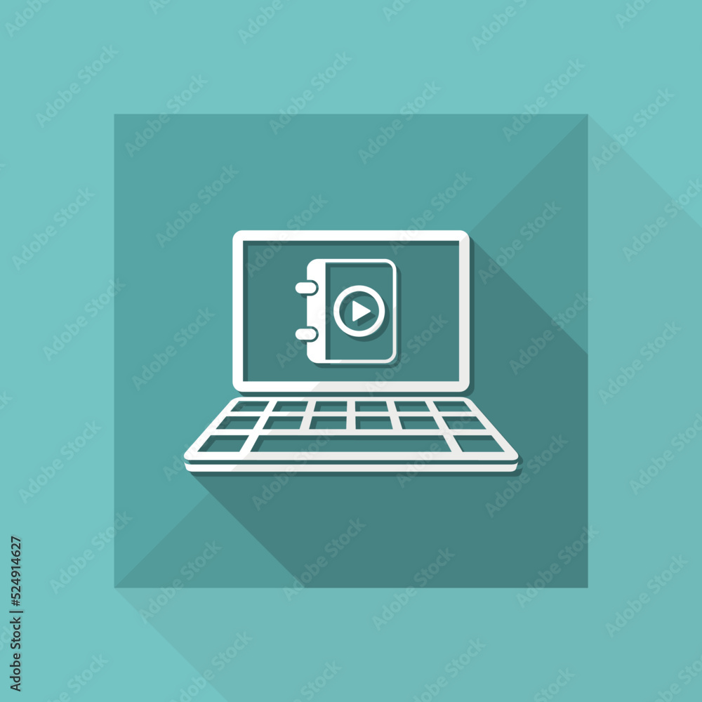 Playlist application - Vector flat icon Playlist application - Vector flat icon