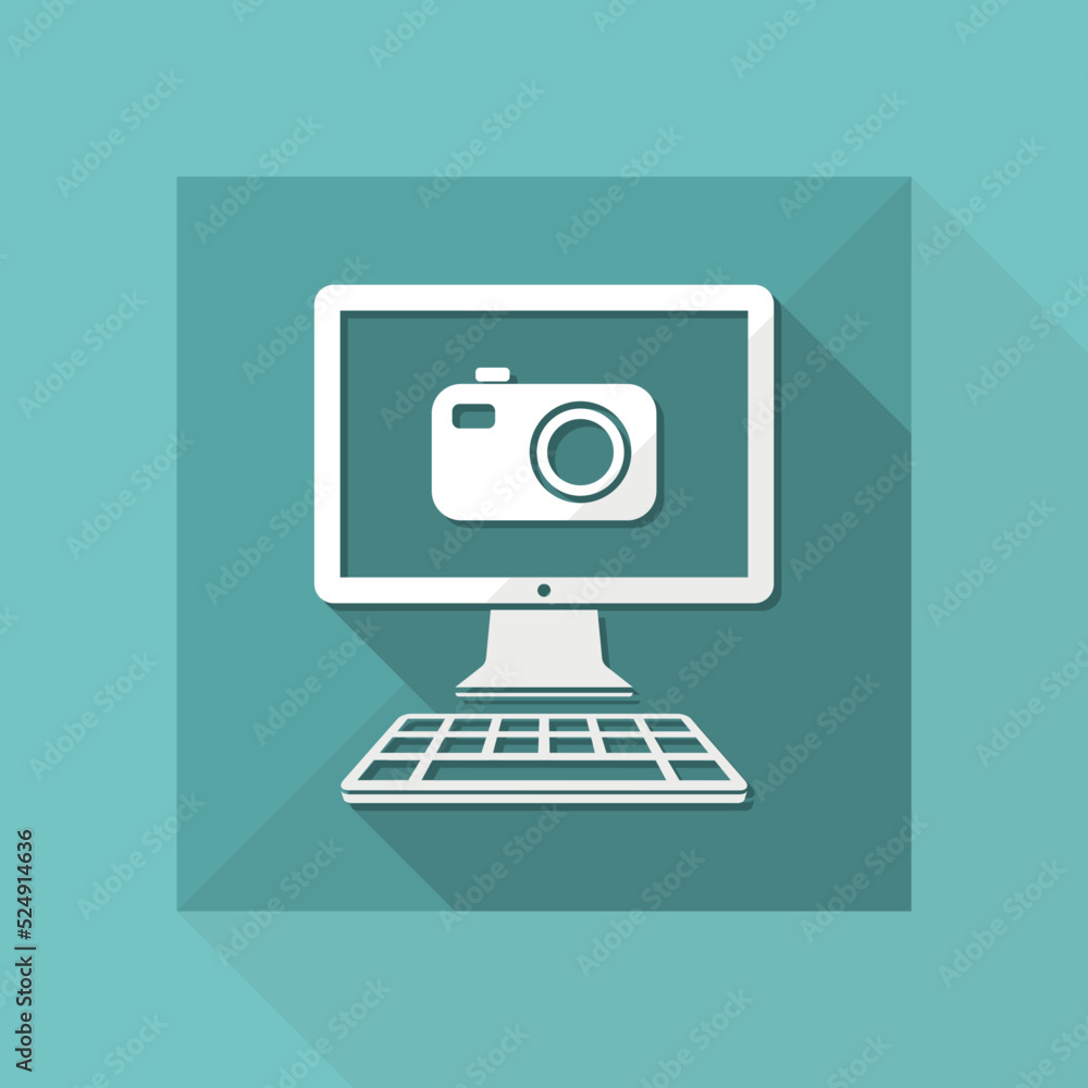 Digital photo - Vector flat icon Digital photo - Vector flat icon