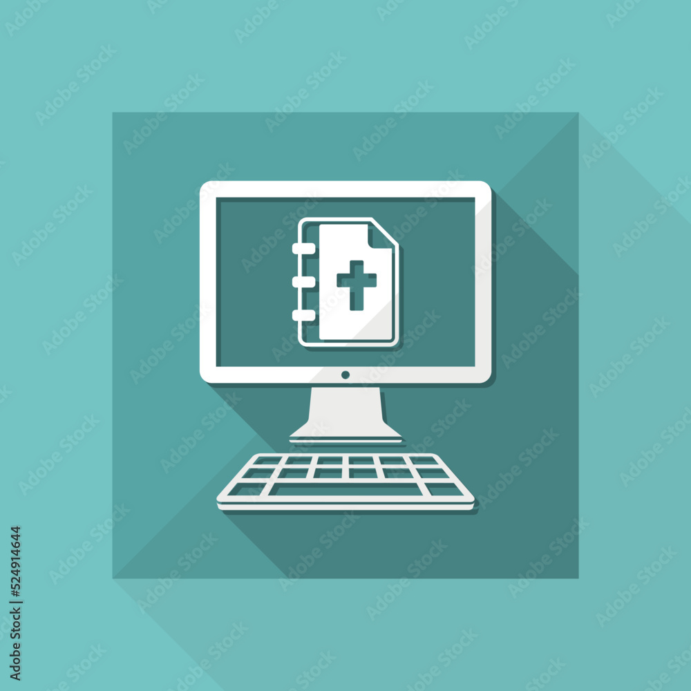 Online bible book - Vector flat icon Online bible book - Vector flat icon