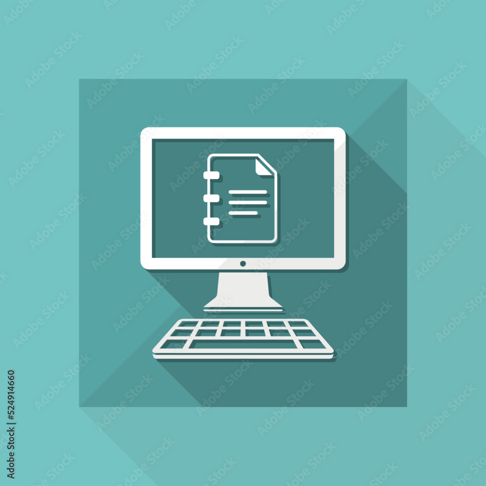 Digital book - Vector flat icon Digital book - Vector flat icon