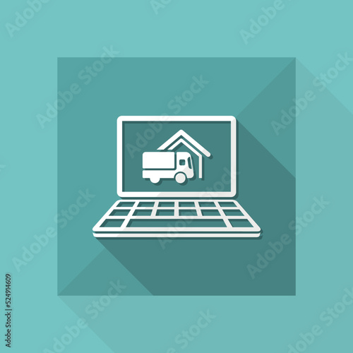 Transport shop service - Vector flat icon