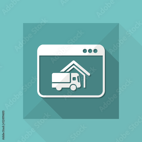 Transport shop service - Vector flat icon