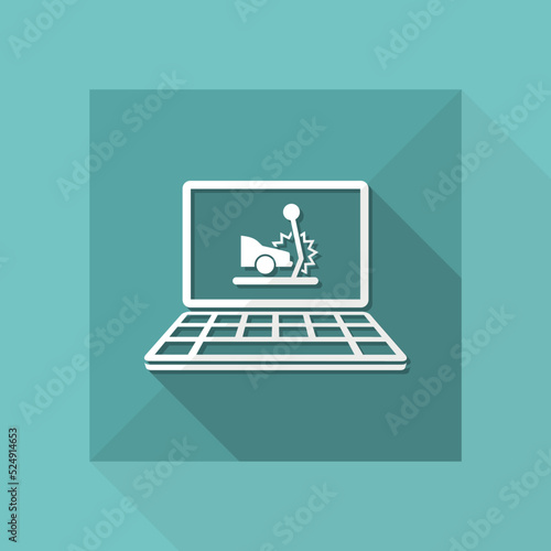 Car crash - Web assistance service - Vector flat icon