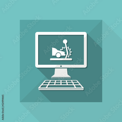Car crash - Web assistance service - Vector flat icon
