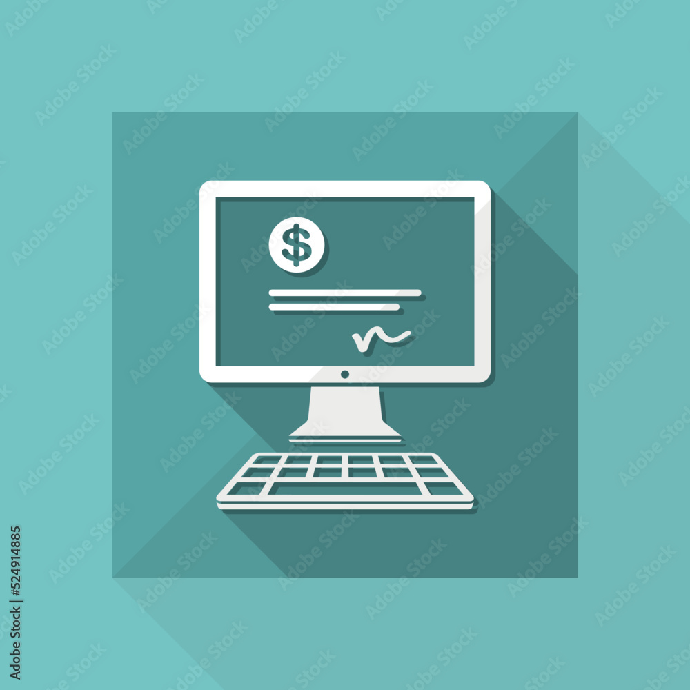 Financial document - USD - Vector flat icon Financial document - USD - Vector flat icon
