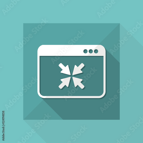 Resize button - Vector flat icon