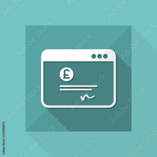 Financial document - Sterling - Vector flat icon